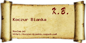 Koczur Bianka névjegykártya